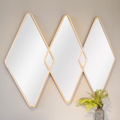 China Mayco New Design Handmade Vanity Gold Metal Wall Mirrors Decor Wall for sale