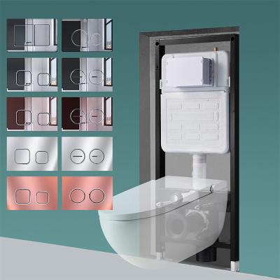 China Modern Rectangular Wall Hung Dual Flush Concealed Cistern for Bathroom for sale