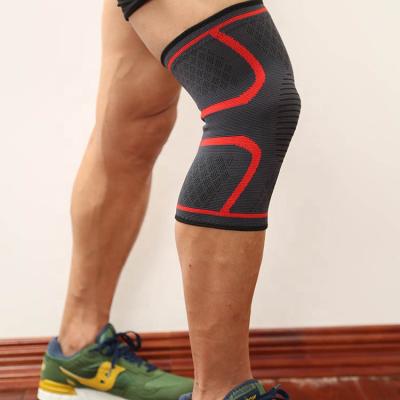 China Wholesale Adult Knitted Compression Elastic Nylon Knee Support Knee Sleeve Sports Knee Brace For Running for sale