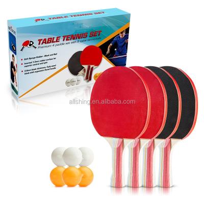 China Wholesale plastic ping pong bat - flared - blade color options: Blue, red and black for sale