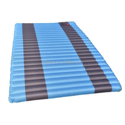 China Wholesale Waterproof Outdoor Double Air Mattress Camping Sleeping Mat Pad Bed With Built-in Foot Pump for sale