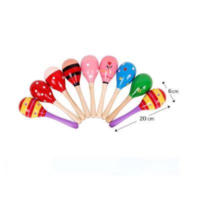 China Colorful Anti-static Wholesale Musical Instrument Maracas Toys,Wooden Toy Music Set Mini Preschool Educational Toys for sale