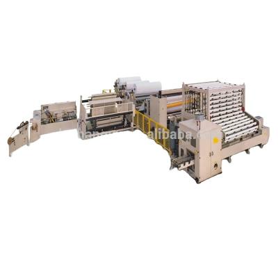 China Tissie Converting ZQ-H350 Non To Stop Type High Speed ​​Fabric Roll Production Line for sale