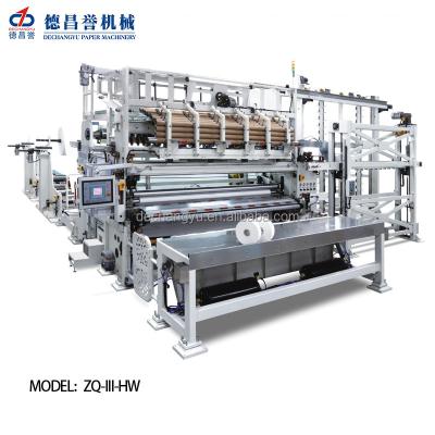 China Cloth Converting ZQ-HW Fully Automatic High Speed ​​Maxi Roll Slitting Rewinding Machine for sale