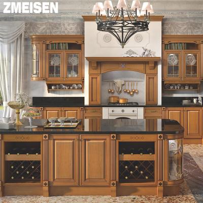 China Contemporary American Luxury Pastoral Style Cabinet Custom Walnut Color Solid Wood Sideboard for sale