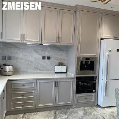 China Solid Wood Shaker Kitchen Contemporary American Style Wooden Luxury White Custom Buffets Craft Paint Cabinets for sale