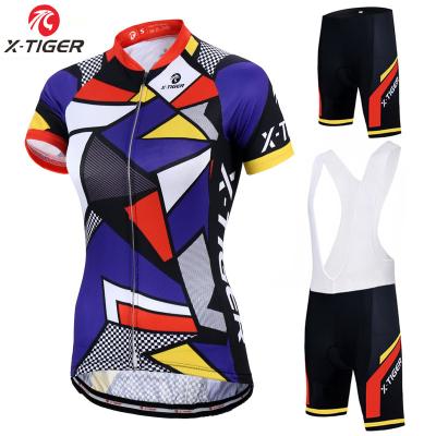 China Pro Antibacterial Women Cycling Jersey Summer Bicycle Cycling Clothing Anti-UV Cycling Clothing for sale