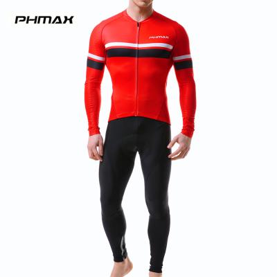 China PHMAX Antibacterial Bib Packing Men's Ropa Ciclismo Tank Top Suit Mtb Shockproof Breathable Bicycle Cycling Cycling Clothing Set for sale