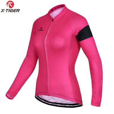 China Women's Cycling Clothing Miti Fabric Mountain Shirt Road Cycling Tank Top Antibacterial Long Sleeves For Team Triathlon Cycle Clothes Wear for sale