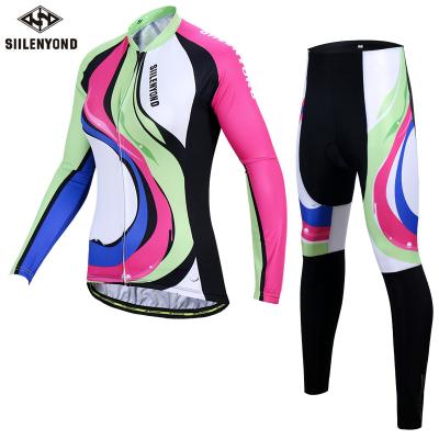 China Antibacterial Women's Ladies Wholesale Long Mtb Bicycle Cycling Jerseys Kits UV Cycling Shirts Protection Sleeves Cycle Clothes Wear for sale