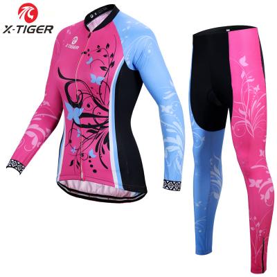 China Woman Bib Antibacterial Cycling Sets Mountain Bike Cycling Clothing MTB Suit Anti-UV Bike Cycling Clothes Cycling Tank Top for sale