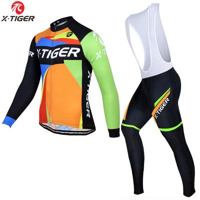 China X-TIGER Antibacterial Long Sleeves Cycling Jersey Tops Sets 2019 Winter Thermal Fleece Bicycle MTB Bike Cycling Clothing Ropa Maillot Ciclismo Equip for sale