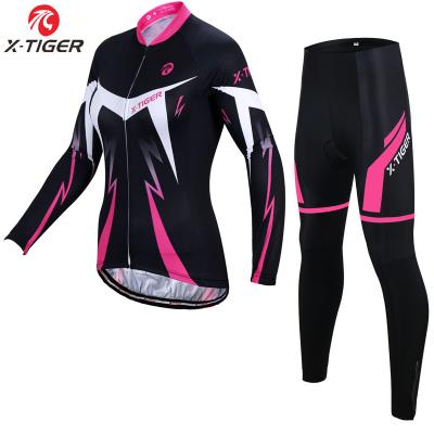 China Thermal Antibacterial Fleece Winter Women Cycling Singlet Sets Pack Bike Clothing Suit Mountain Bike Cycling Cycling Clothing for sale