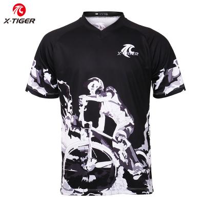 China Antibacterial Inclined T-shirt Mtb Shortsleeve Tank Top Mountain Bike Jersey Cycling Wholesale Bicycle Motorcycle Quick Dry Cycling Clothes for sale