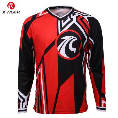 China Long Sleeves Mountain Bike Mtb Antibacterial Cycling Motocross Racing Quick Dry Sloped Tank Top Custom CAD Maillot Ciclismo Hombre for sale