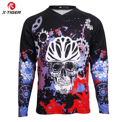 China Antibacterial Inclined Custom Long Sleeves Mtb Cycling Motocross Racing Quick Drying CAD Mountain Bike Tank Top Maillot Ciclismo Hombre for sale