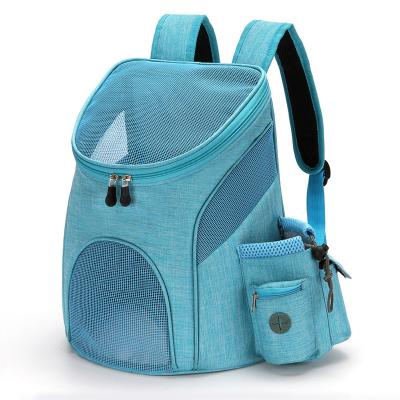 China Cat Carrying Bag Portable Outdoor Large Capacity Breathable Mesh Dog Backpack Travel Pet Carrier for sale