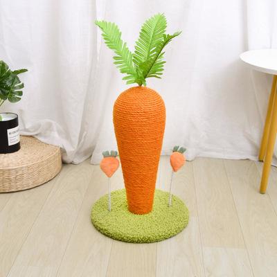 China Viable Pet Climbing Frame Supplies Cat Toy Sisal Scratcher Board Natural Carrot Cat Toy for sale