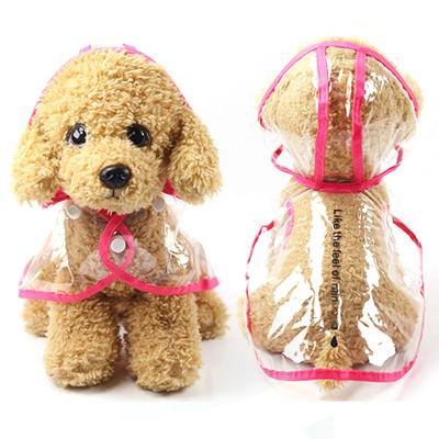 China Puppy Viable Waterproof Transparent Raincoat Portable Raincoats Dog Rain Coats Foldable Light Clothes Puppy Rain Jacket Wholesale for sale