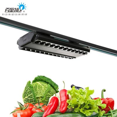 China 2022 Black High Bright Aluminum SMD 50W LED Supermarket Supermarket Beef Cool Light Seafood Commercial Lighting Black Shelf Lamp for sale