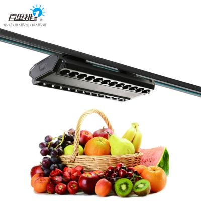 China Aluminum Wholesale Lifting Type Shelf China Modern Decorative Colorful Cool Lamp 60watt Led Linear Pendant Light Supermarket for sale