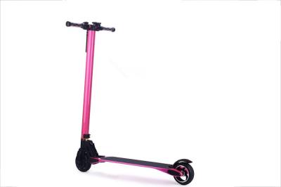 China Red Light Weight 5 inch Carbon Fiber Folding Electric Scooter with LED Light for sale