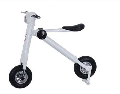 China Small Folding Electric Scooter , E Bike Folding Mini Electric Bike With Led Light for sale