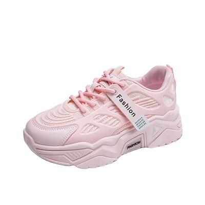 China 2021 Running Shoes China Factory Knitted Sneaker Fabric Breathable Women Sport Shoes for sale