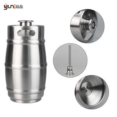 China Hot Sale Metal Keg Reusable Reusable Stainless Steel Keg 5L Double Wall Insulated Beer Keg for sale