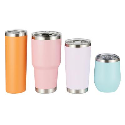 China Sustainable Luxury Tumbler Stainless Steel Travel Mugs Mini Double Wall Water Cafe Tumbler for sale