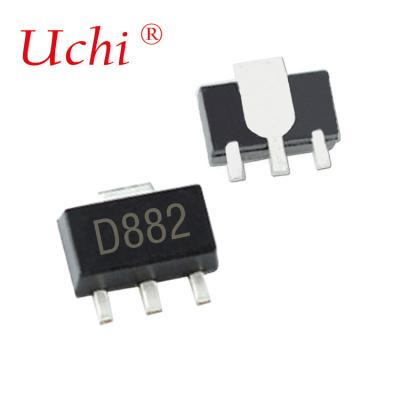 China SOT-89 D882 NPN Electronic Transistors Plastic Encapsulate Power Dissipation for sale