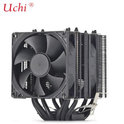 China Dual Tower Dual Fan Black Fan Cooler PC Motherboard CPU Cooler à venda