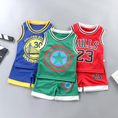 China Cheap Breathable 100% Polyester Fiber Basketball Tank Tops Sets Blank Print Custom Kids Basketball Tank Tops Uniform for sale