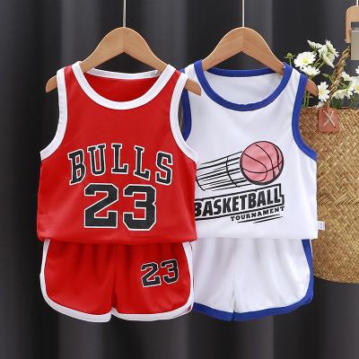 China Accept customization children's sports suit basketball clothing boys vest suit summer girls sleeveless basketball clothing for sale