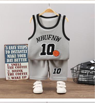 China Accept customization wholesale children's ball suit summer sports boys vest shorts ball clothes baby quick-drying basketball suit for sale