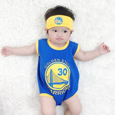 China Summer Causal 0-3 Years Sports Cotton Ball Casual Clothes Printed Vest Triangle Rompers Boys And Girls Baby Rompers for sale