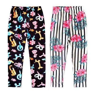 China Anti-wrinkle foreign trade children's cartoon gaiters men's and women's baby thin pants stripe flower casual pants new wholesale for sale