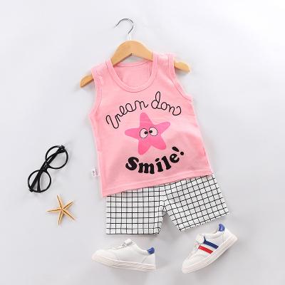 China 2022 Summer Children's Breathable Vest Set Printed Vests Suit For Boys And Girls And Baby Vest Single Children's Clothing Suit Vest for sale