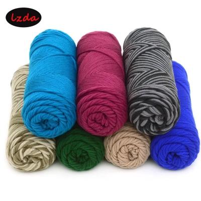 China Factory worsted soft hand knitting acrylic material tufting yarn 8ply crochet milk cotton yarn for baby clothes tufting rugs for sale