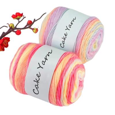 China hand knitting buy ball dyed 4ply high quality baby crochet rainbow milk cotton cake yarn for  wholesale for sale