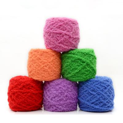 China Made in china super soft multi colors 100g 3ply coral fleece yarn for diy for sale