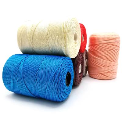 China Factory price 200g/roll 3mm light-weight ice thread nylon yarns wholesale crochet fancy knitting yarn for sale