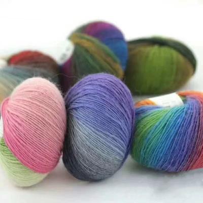 China Rainbow Color 50g 180 Meters 100% Australia Merino Wool Cheap Price wool yarn for knitting for sale