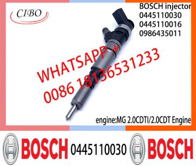 Chine Injecteur commun diesel 0445110030 du rail 0986435011 de l'injetor 0445110030 de BOSCH 0986435011 pour MG 2.0CDTI/2.0CDT à vendre