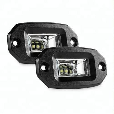 China ATV MICTUNING 2PCS Flush Mount Led Pods 20W Flood Driver-Beam Light Bar Drive Work Emergency Light for sale