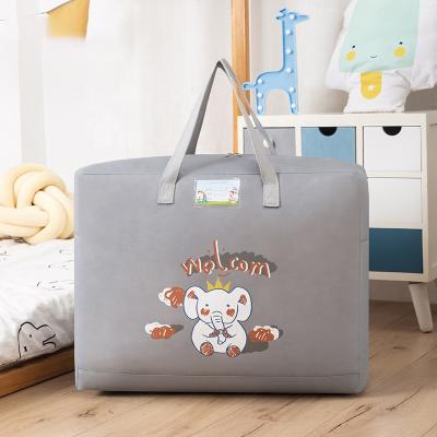 China Modern Factory Supply Portable Polyester Clothes Organizer Foldable Storage Bag For Clothes Travel for sale