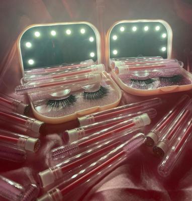 China 100% Real Long Crisscross Siberian Mink 25mm Lashes Best Led Mirror Light Case For 3d Eyelash Styling for sale