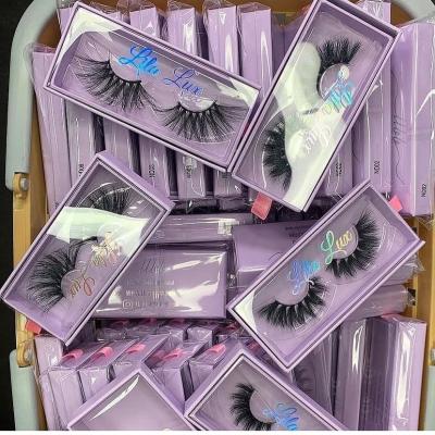 China Long natural mikiwi silk whips real mink fur rovings handmade seller to accept private logo eyelash box for sale