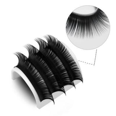 China Glitter & Hot Selling Wholesale Shimmery pbt Korea Flat Tip Ellipse Split Eyelash Extension Matte Black Extensions Lash Trays Private Label for sale