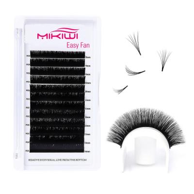 China Glitter & 1 Lashes Extensions Eyelash Fan Second Fast Fanning Private Label Pack Shimmery Easy Professional Individual Extensions Supplier for sale